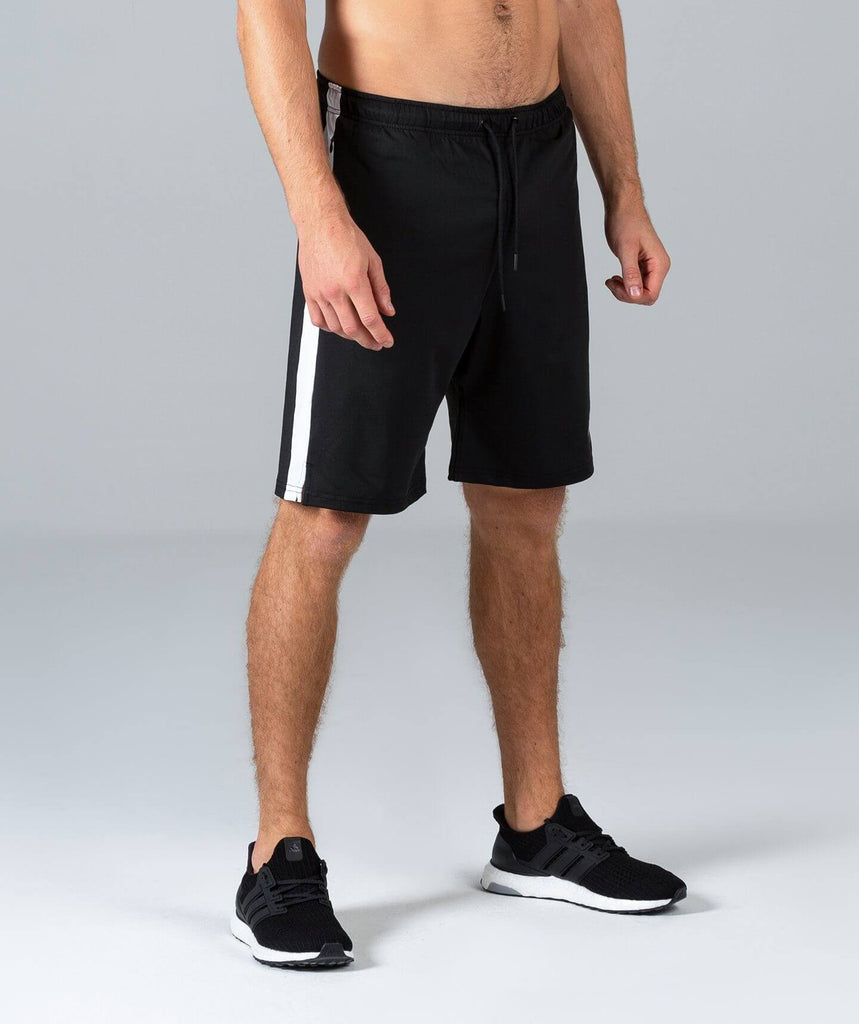 10 Inch Sports Shorts (Black/White) - Machine Fitness