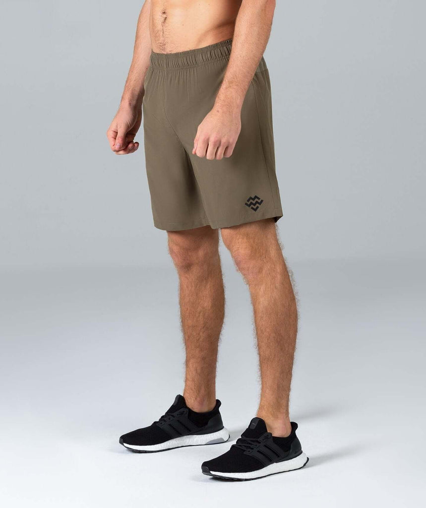 8 Inch Sports Shorts (Khaki) - Machine Fitness