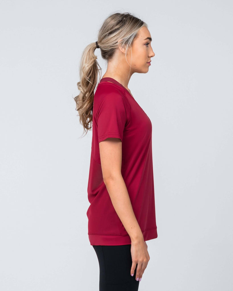 Boyfriend T-Shirt (Burgundy) - Machine Fitness