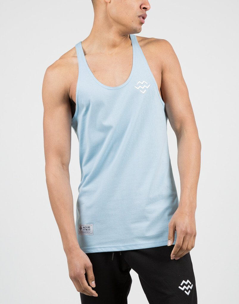 Classic Stringer Vest (BabyBlue) - Machine Fitness