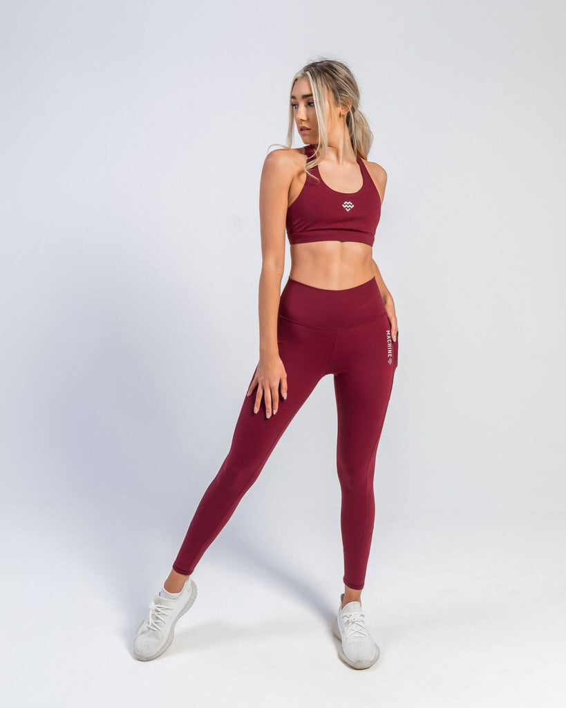 Core Leggings (Burgundy) - Machine Fitness