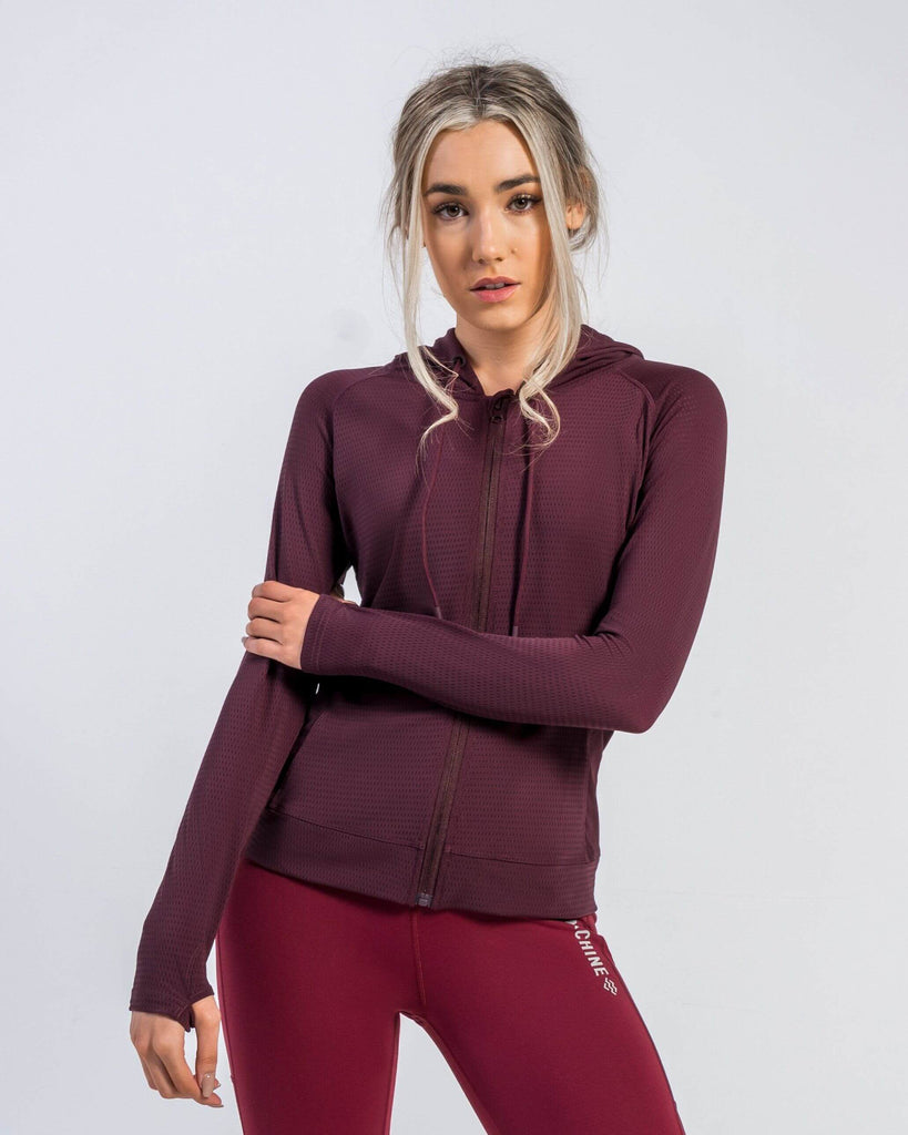 Edge Full Zip Jacket (Burgundy) - Machine Fitness