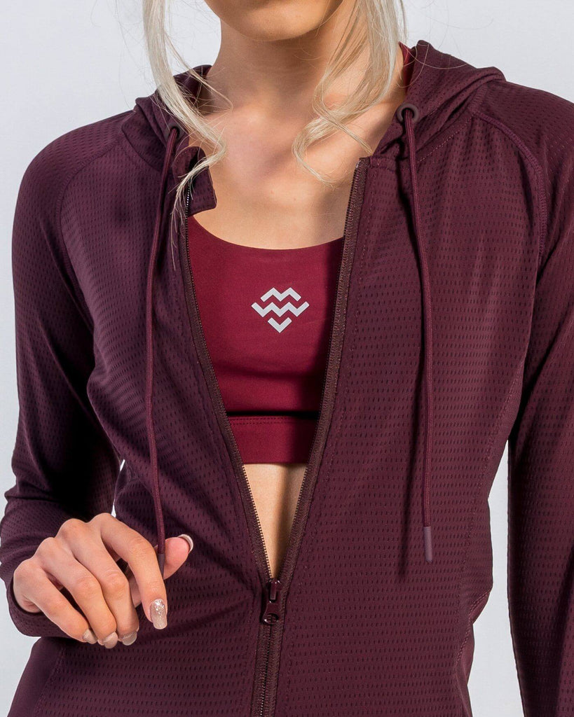 Edge Full Zip Jacket (Burgundy) - Machine Fitness