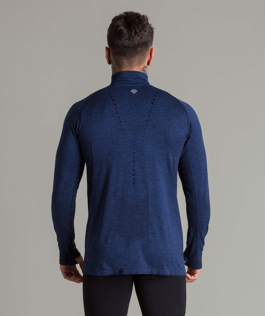 Exo-Knit 1/4 Zip Pullover (Navy) - Machine Fitness