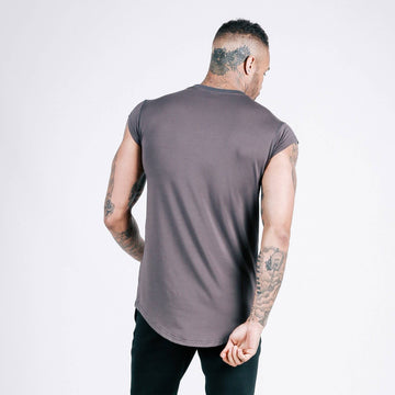 Flow Capped Sleeve T-Shirt (Dark Grey) - Machine Fitness