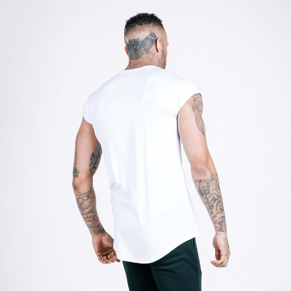 Flow Capped Sleeve T-Shirt (White) - Machine Fitness