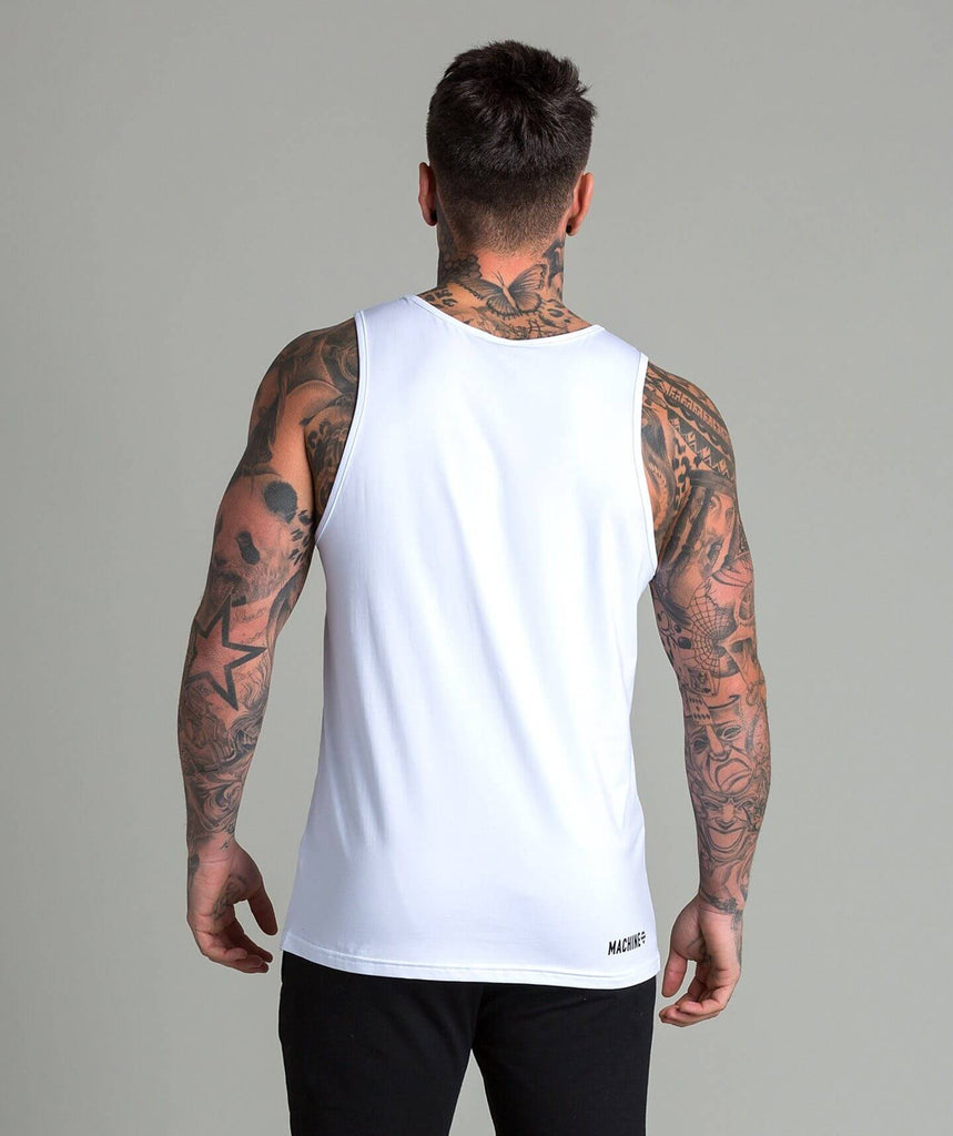 Machine Tech Fabric Tank (White) - Machine Fitness