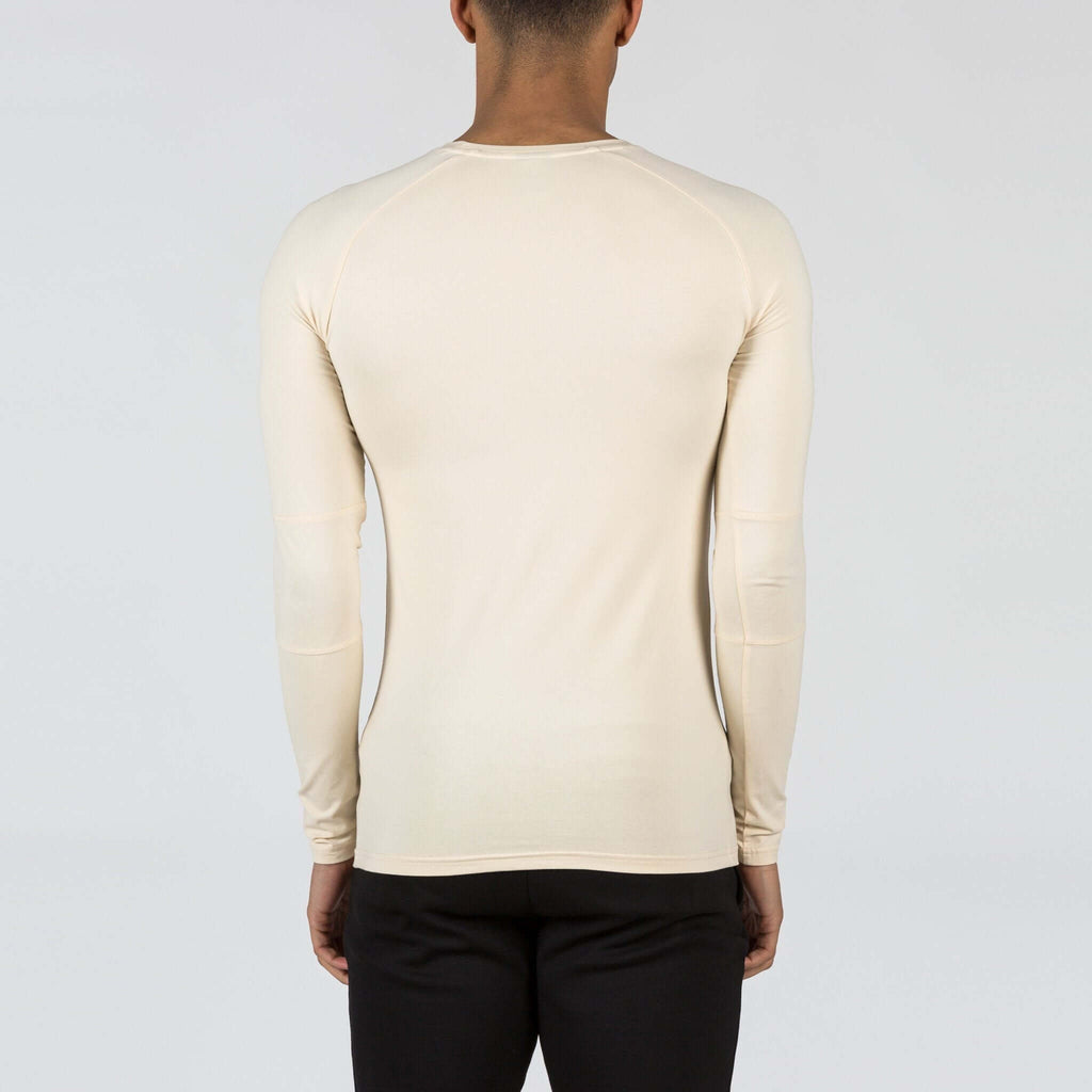 Panelled Long Sleeved Tee (Sand) - Machine Fitness