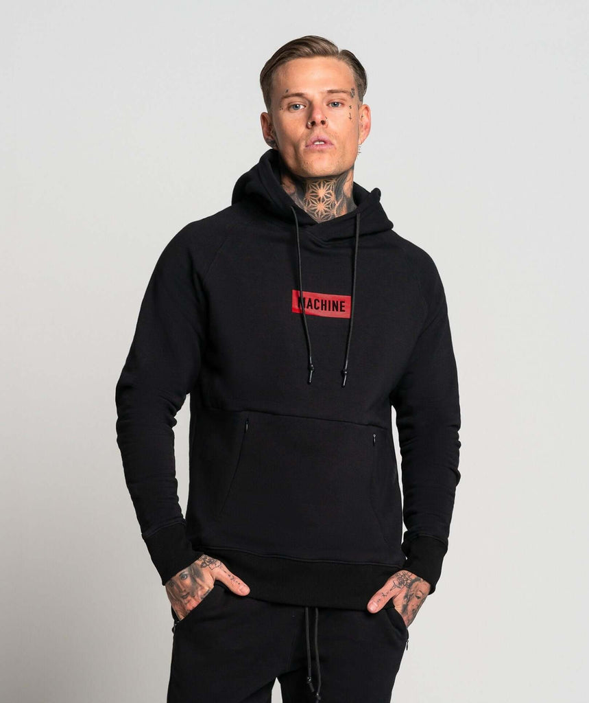 Pursuit Stampd Pullover (Black/Red) - Machine Fitness