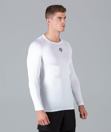 Rush Base Layer Long Sleeve (White) - Machine Fitness