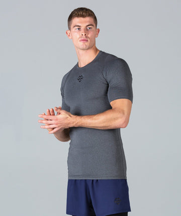 Rush Base Layer Short Sleeve (Grey) - Machine Fitness