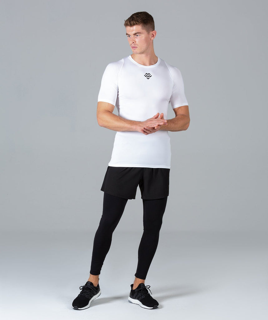 Rush Base Layer Short Sleeve (White) - Machine Fitness