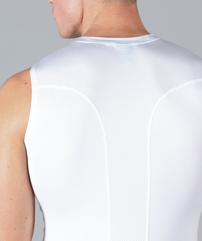 Rush Base Layer Tank (White) - Machine Fitness