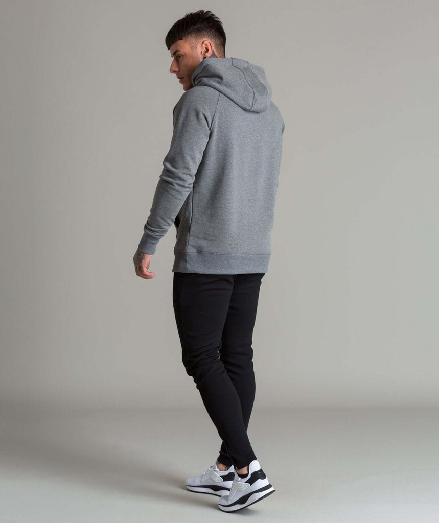 Statement Pullover Hoodie (Grey) - Machine Fitness