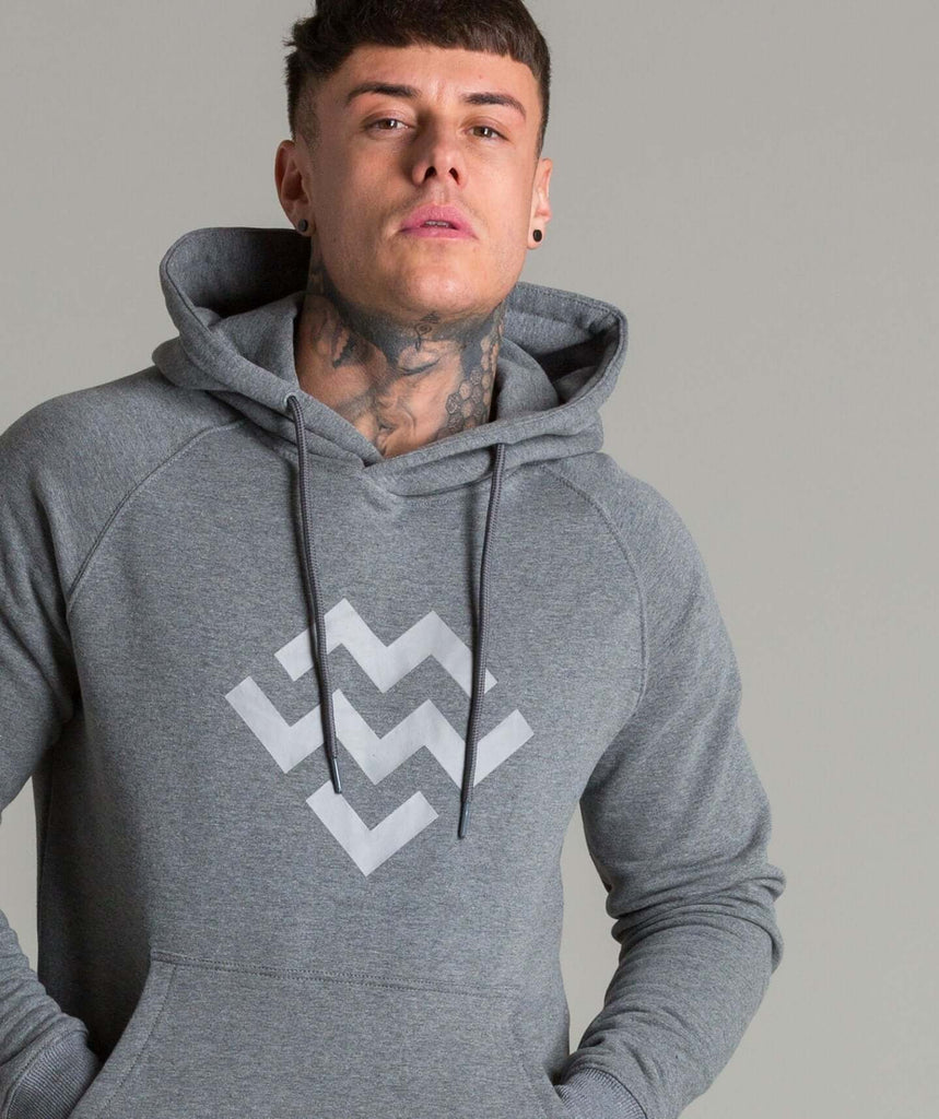 Statement Pullover Hoodie (Grey) - Machine Fitness