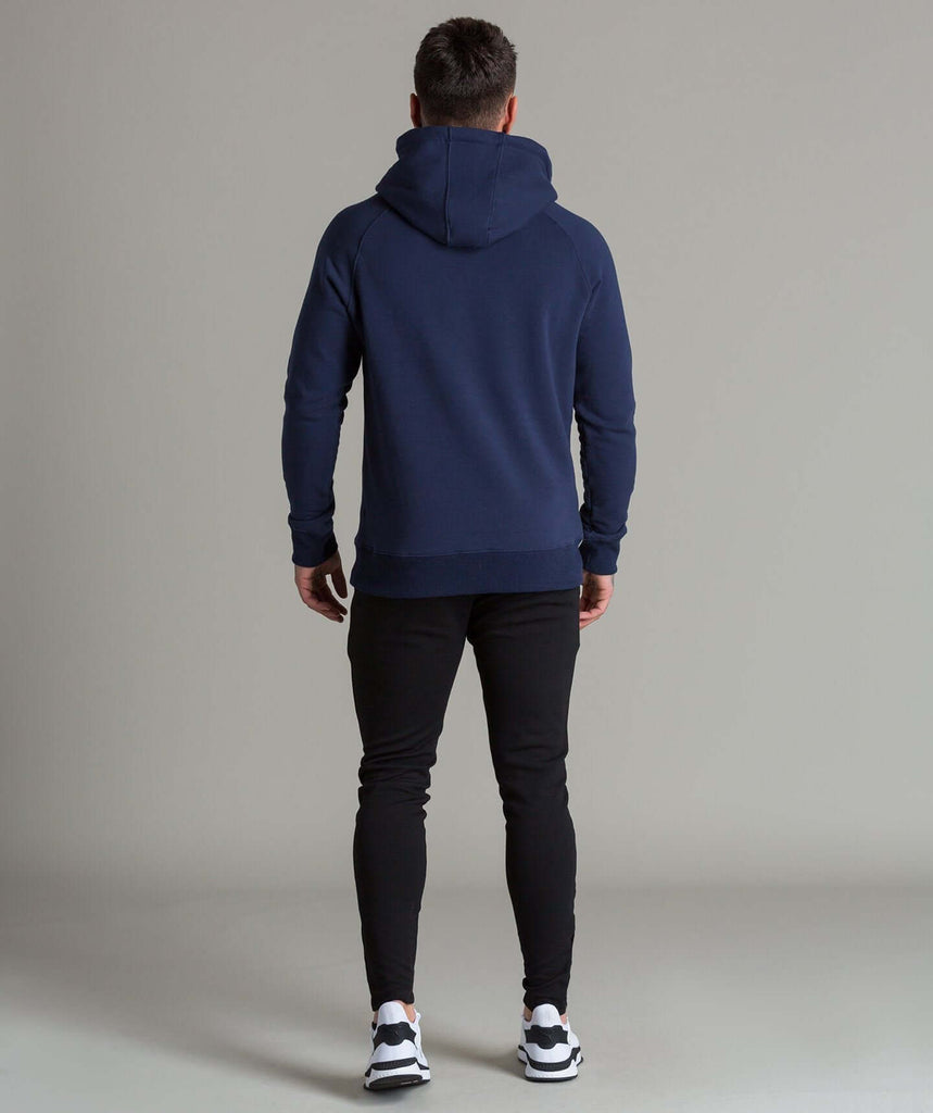 Statement Pullover Hoodie (Navy) - Machine Fitness