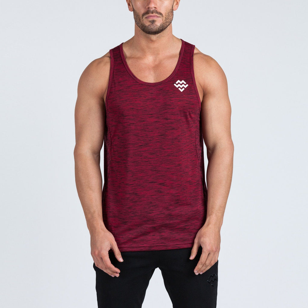 V2 Futura Small Logo Branded Tank (Burgundy/Black Slub) - Machine Fitness