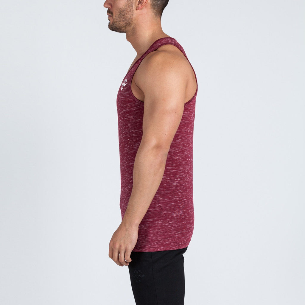 V2 Futura Small Logo Branded Tank (Burgundy/White Slub) - Machine Fitness