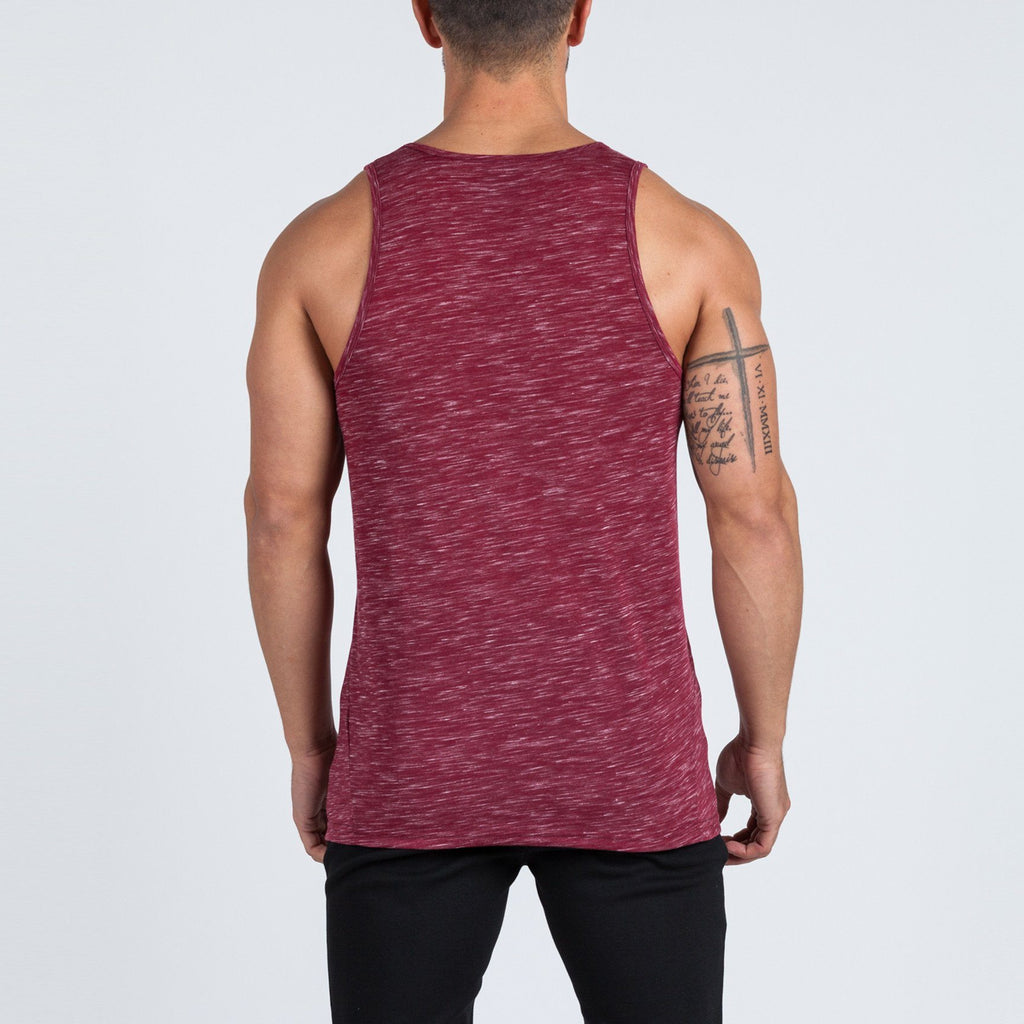 V2 Futura Small Logo Branded Tank (Burgundy/White Slub) - Machine Fitness