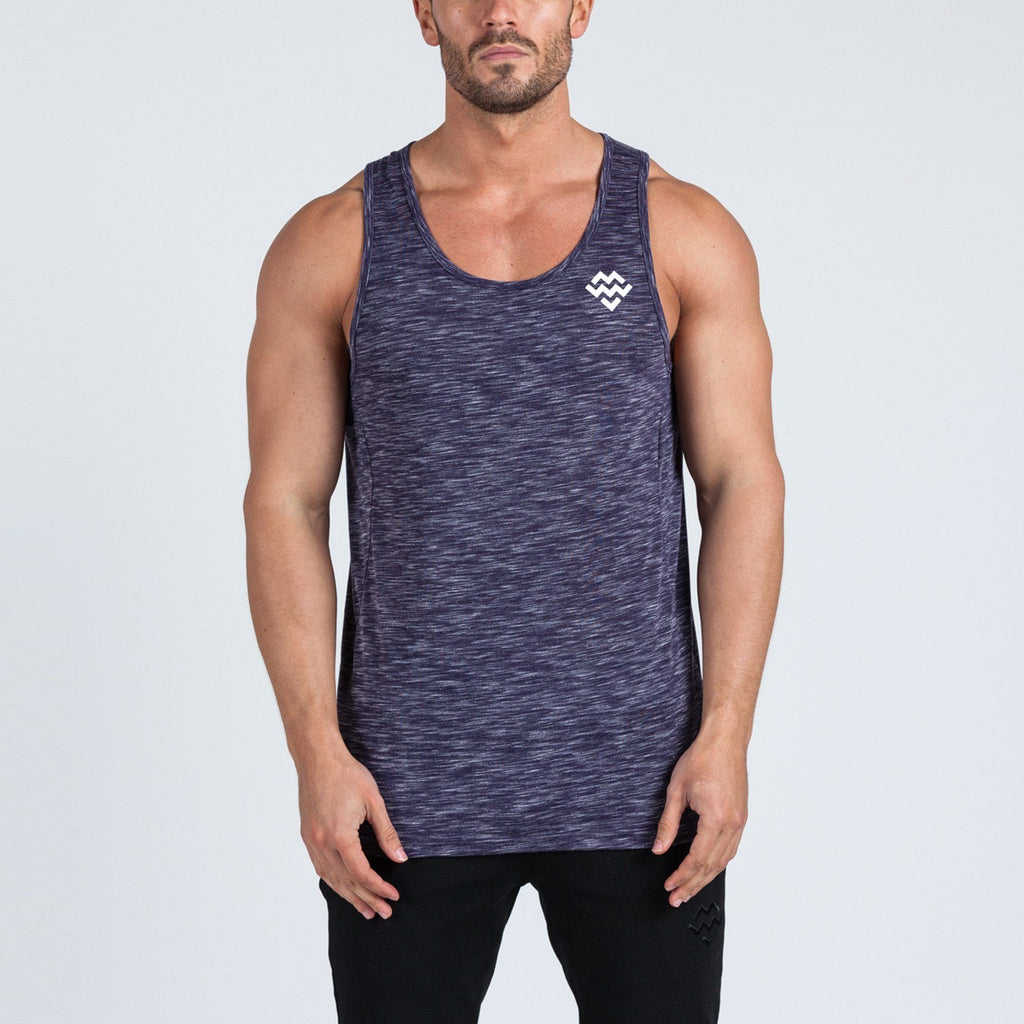 V2 Futura Small Logo Branded Tank (Dark Purple Slub) - Machine Fitness