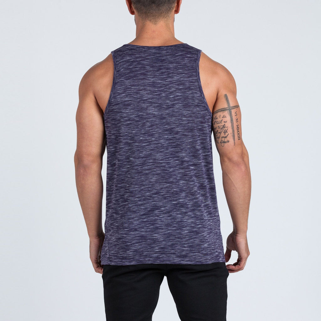 V2 Futura Small Logo Branded Tank (Dark Purple Slub) - Machine Fitness