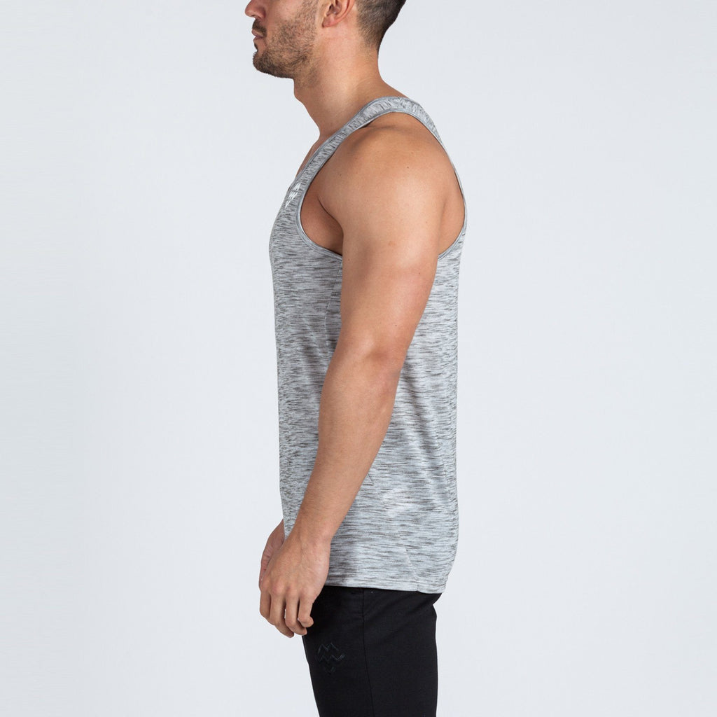 V2 Futura Small Logo Branded Tank (Grey Slub) - Machine Fitness