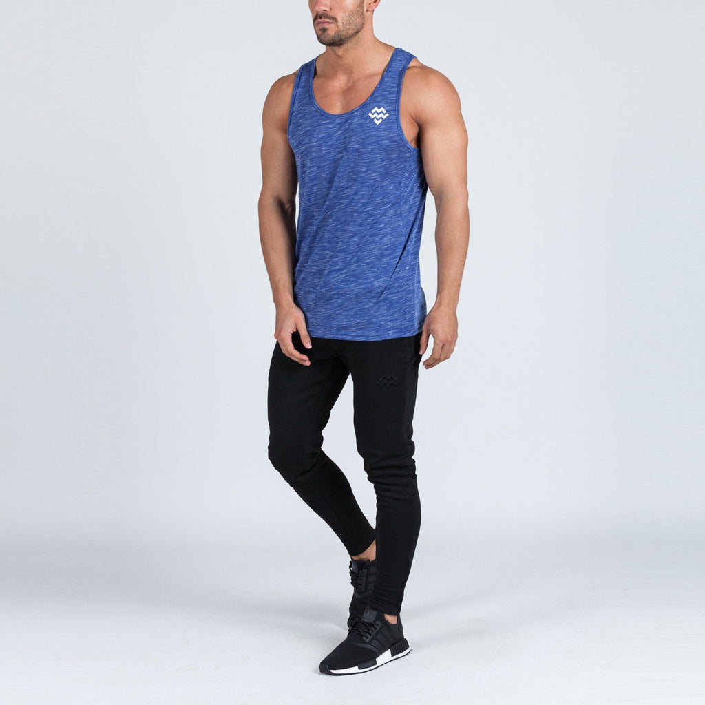 V2 Futura Small Logo Branded Tank (Sapphire Blue Slub) - Machine Fitness