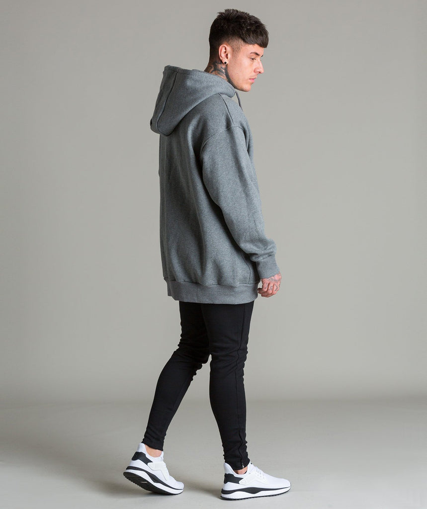 Warm Up Oversized Hoodie (Grey) - Machine Fitness