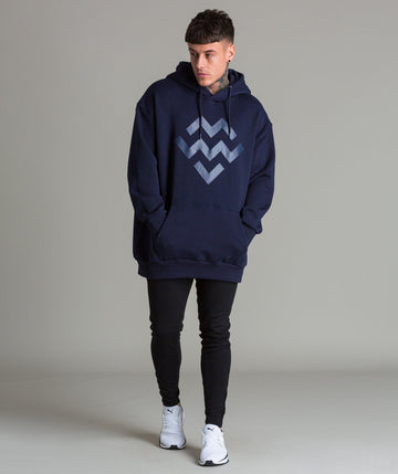 Warm Up Oversized Hoodie (Navy) - Machine Fitness